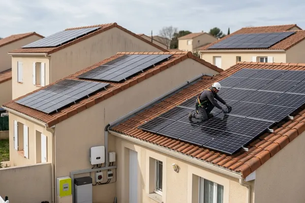 Installation de panneaux solaires en toiture à Bron