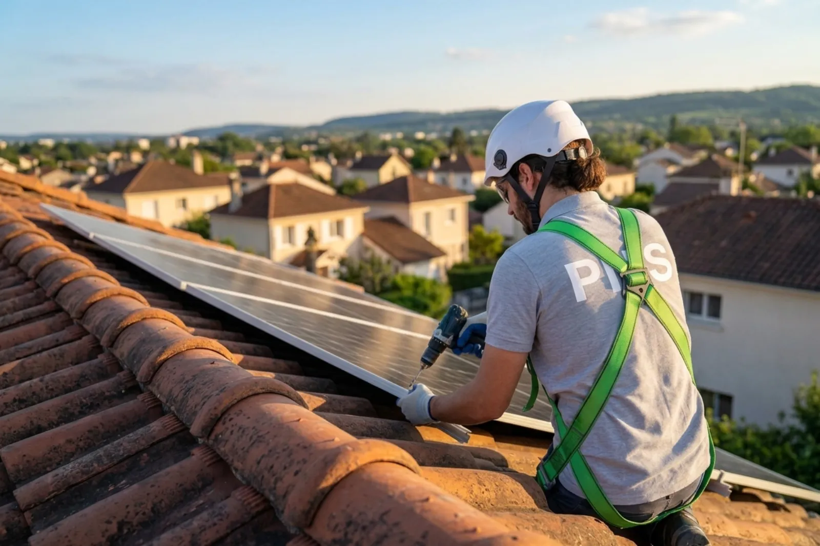 Panneaux solaires dans le Rhône